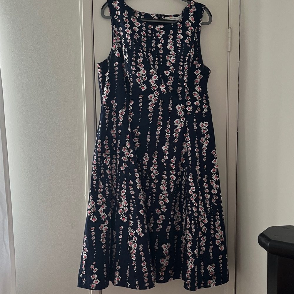 Boden Navy and Pink Floral Dress